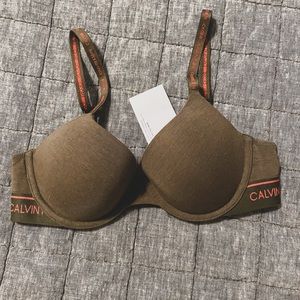 Calvin Klein Olive Green Bra 34B